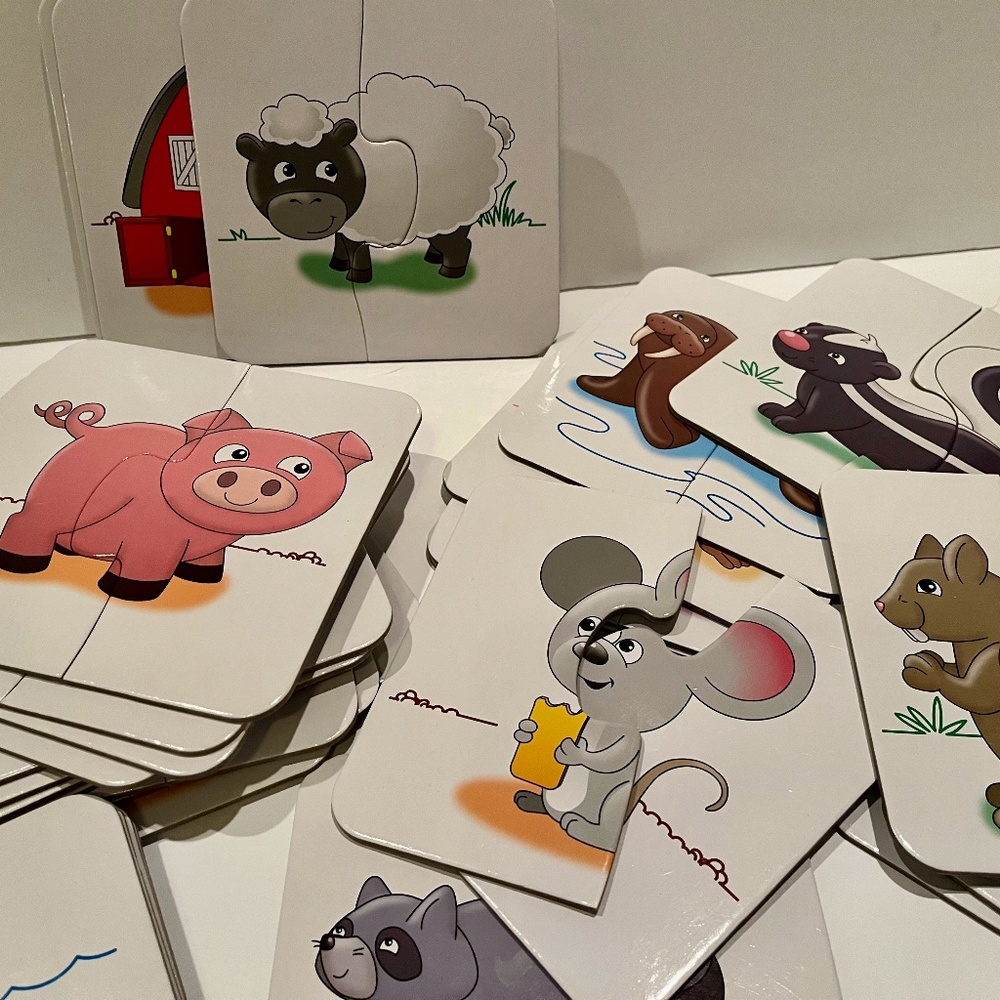 Farm & Animal Matching Cards Game